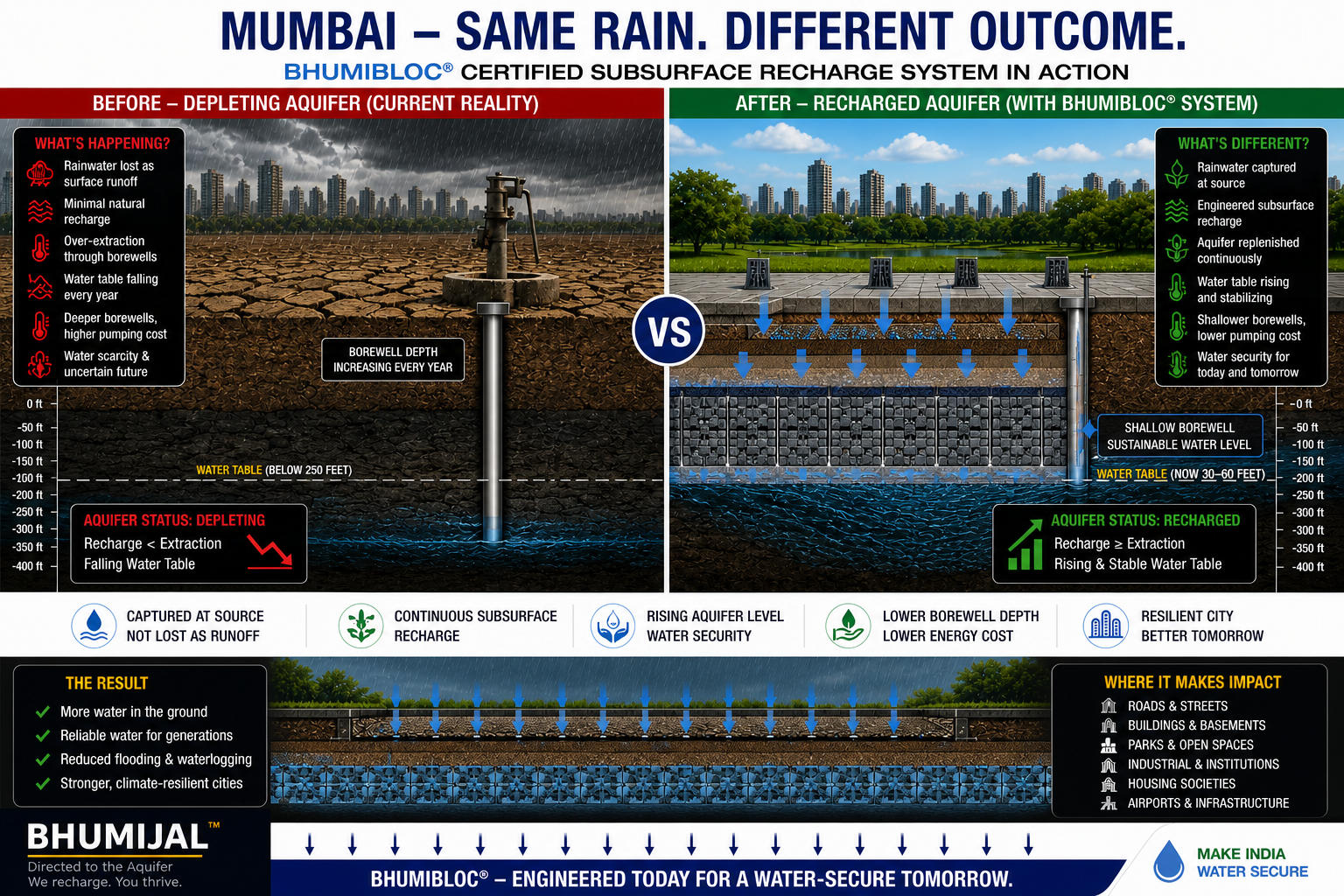 Aquifer Recharge — How BHUMIBLOC® Works