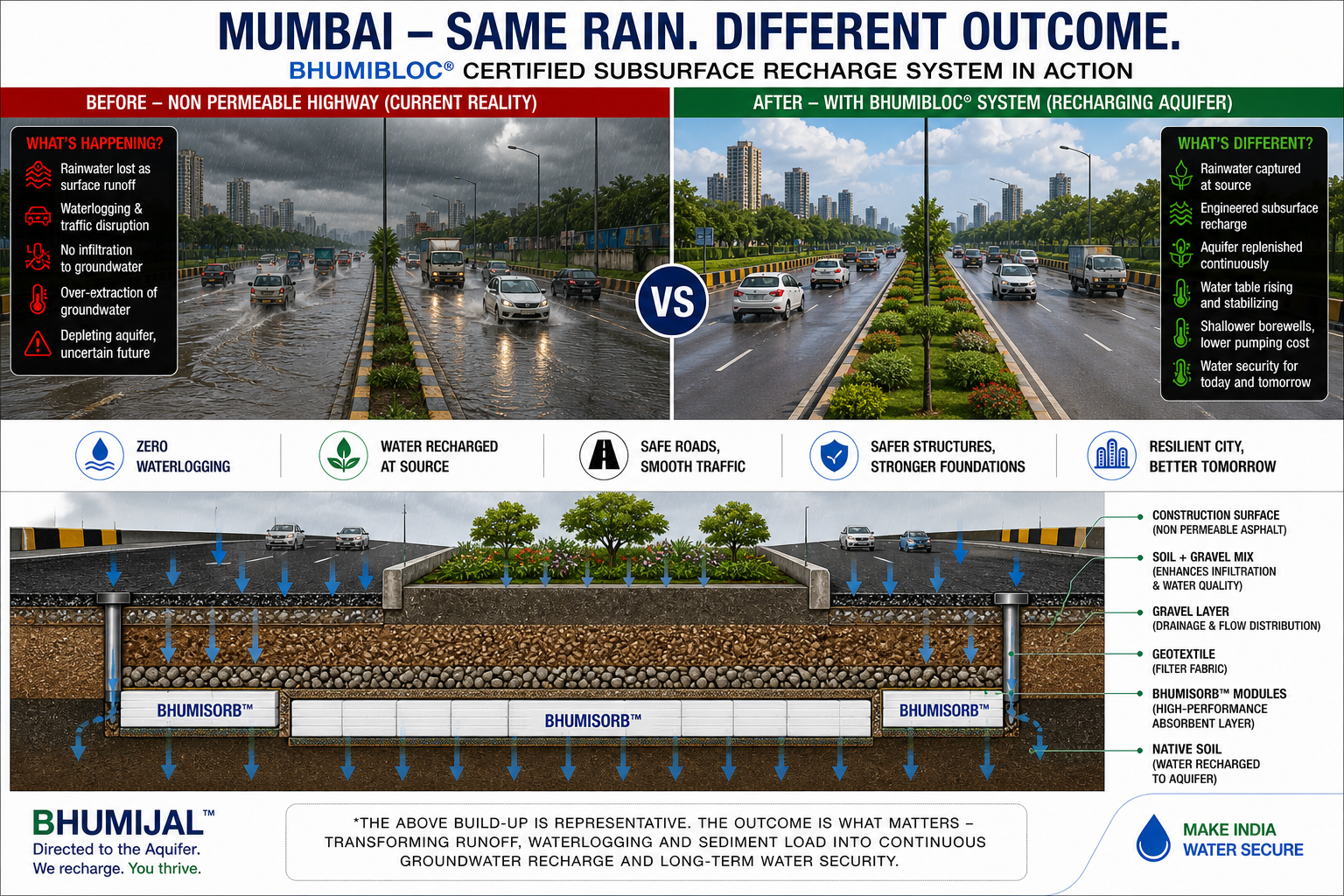 Mumbai Highways — Waterlogging to Recharge