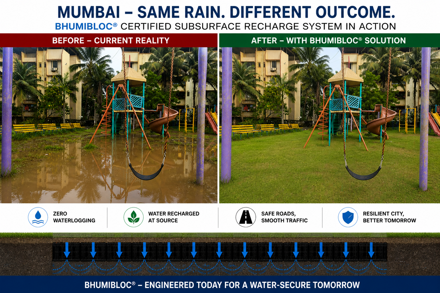 Children's Playground — Safe, Dry, Recharged