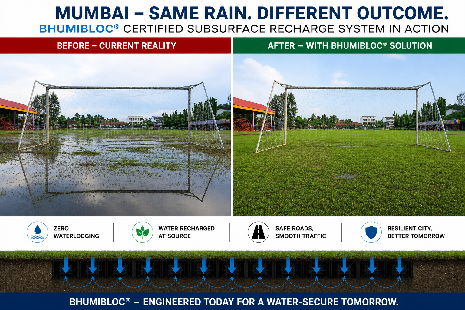 Football Stadium — Permeable Surfaces
